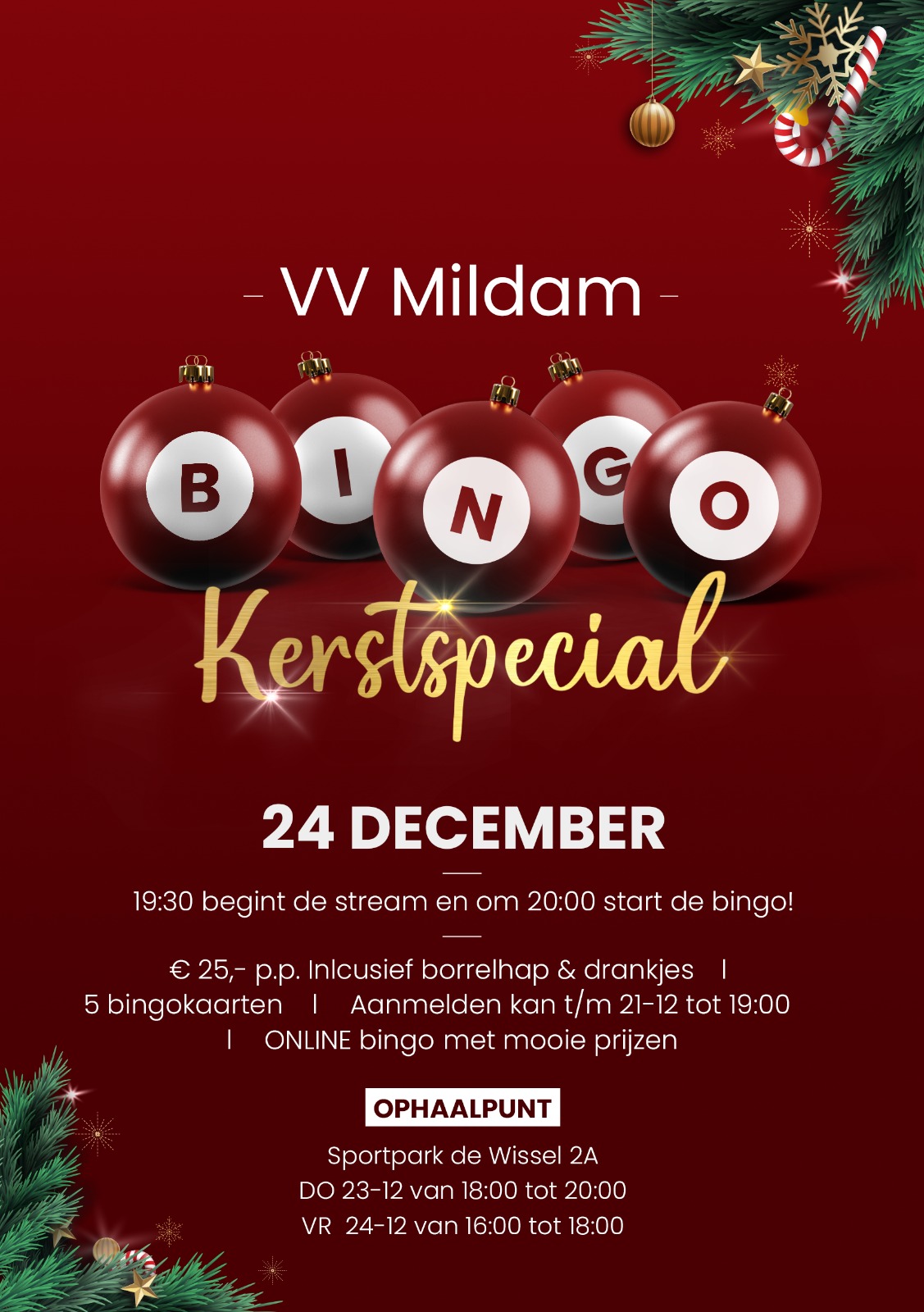 Mildam online kerst bingo